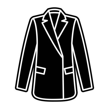 Büyük yün bir kış giysisi, palto ikonu