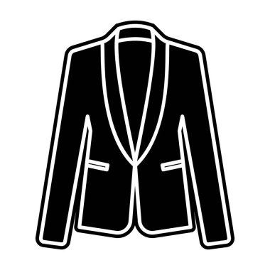 Bir kış giysisi, resmi giysi ikonu tasarımı