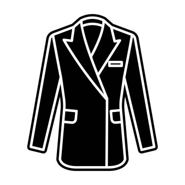 Palto simgesinin katı bir vektör tasarımı