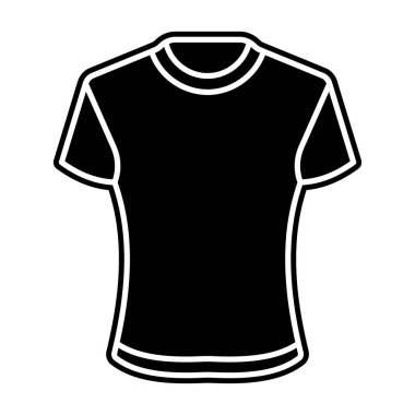 Tişört simgesinin katı vektör tasarımı