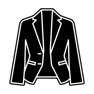 Bir kış giysisi, gündelik ceket ikonu tasarımı.