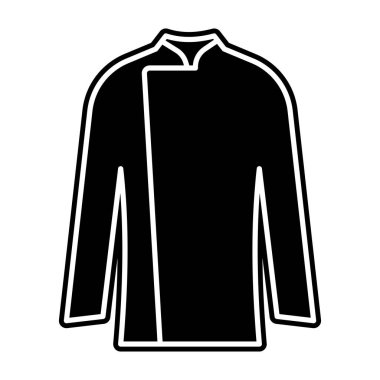 Glyph tasarımlı balıkçı yaka kazak ikonu.