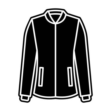 Bir kış giysisi, bombacı ceketi ikonu dizaynı