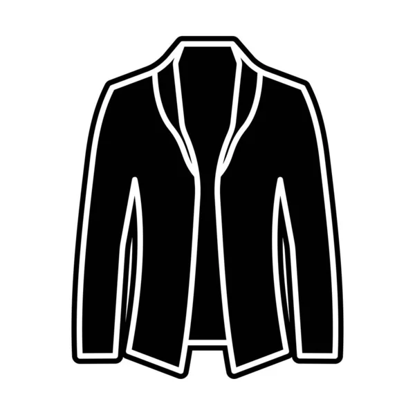 Bir Kış Giysisi Gündelik Ceket Ikonu Tasarımı — Stok Vektör