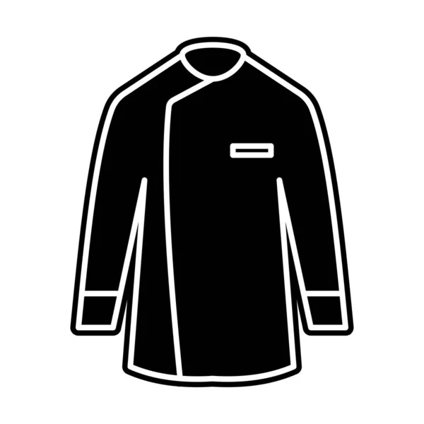 Una Ropa Invierno Diseño Lleno Icono Abrigo — Vector de stock