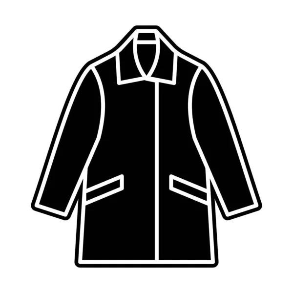 Ikona Glyph Design Odzieży Zimowej Wektor Kurtki Rowerowej — Wektor stockowy
