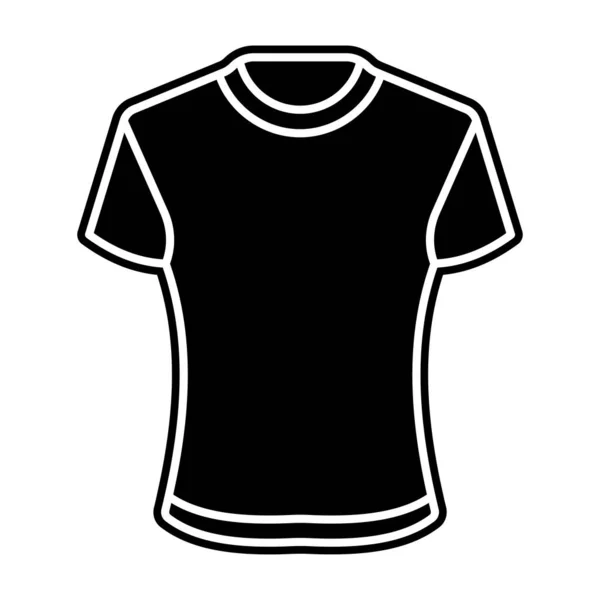 ティーシャツアイコンのソリッドベクトルデザイン — ストックベクタ