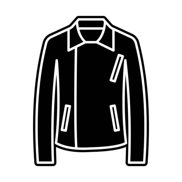 Icono Diseño Glifos Ropa Invierno Vector Chaqueta — Archivo Imágenes Vectoriales