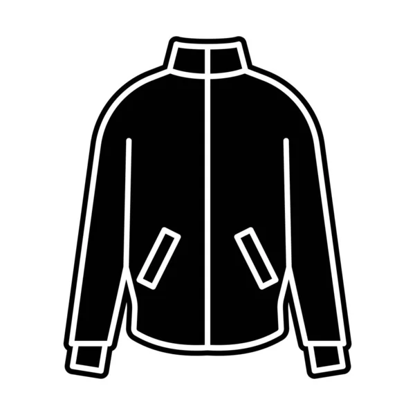 디자인의 터틀넥 재킷의 아름다운 아이콘 — 스톡 벡터