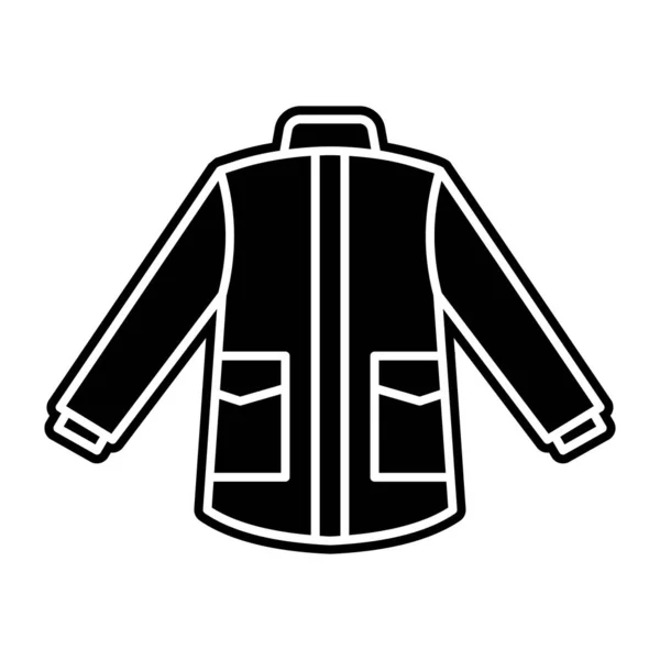 Hermoso Icono Jersey Cuello Alto Diseño Glifo — Vector de stock