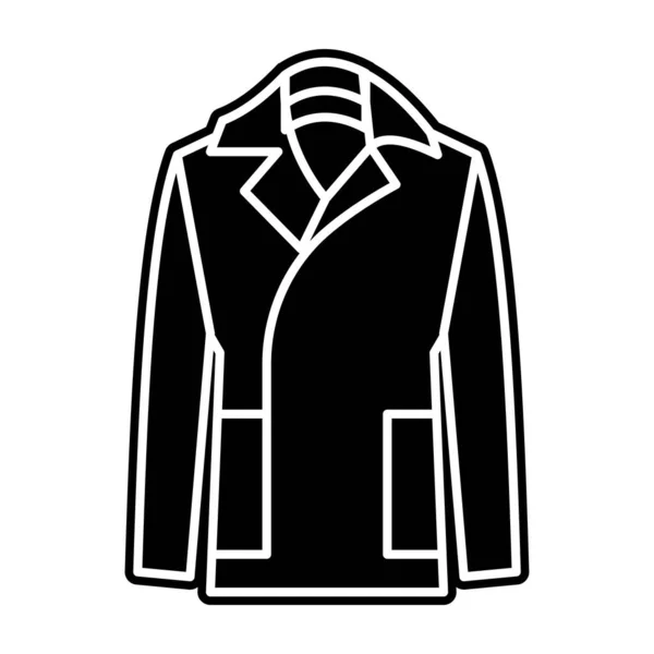 Zimní Oblečení Vyplněný Design Ikony Pláště — Stockový vektor