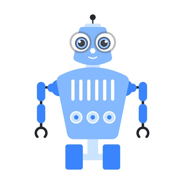 Modern Technológiai Eszköz Lapos Ikon Robot — Stock Vector