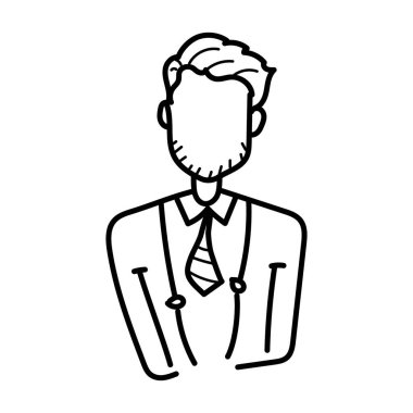 Hipster karalama tarzında giyinen avatar 