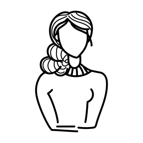 Векторный Дизайн Стильной Иконы Женского Аватара — стоковый вектор