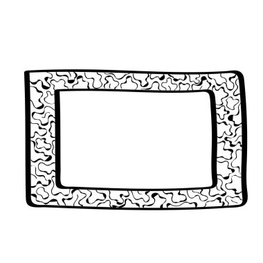 Kare çerçevenin el çizimi vektörü, düzenlenebilir biçim 