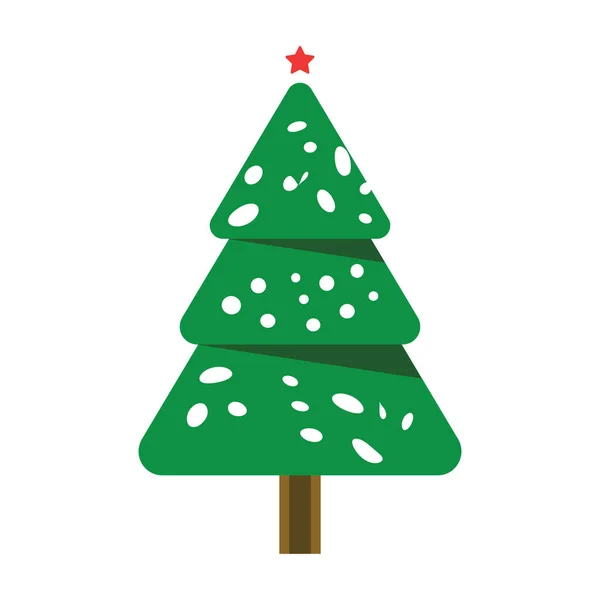 Árbol Navidad Vector Estilo Plano Árbol Navidad — Archivo Imágenes Vectoriales