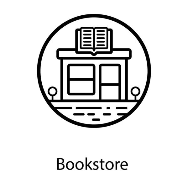 Bookstore Store Books Bought Sold Flat Style — Stock Vector