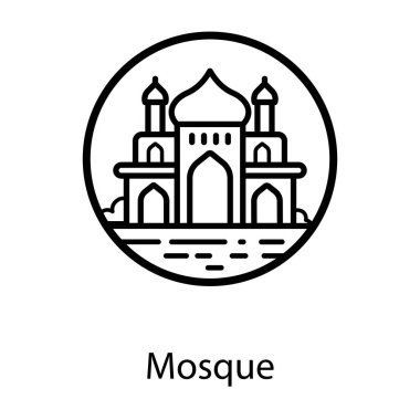 Müslümanlar için ibadet yeri, kurgulanabilir bir cami. 