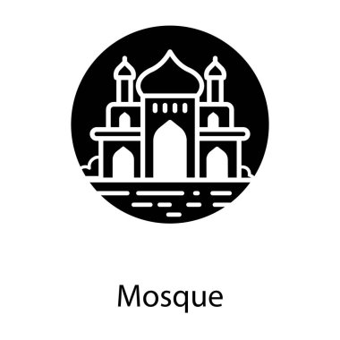 Müslümanlar için ibadet yeri, kurgulanabilir bir cami. 