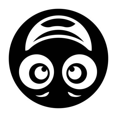 Zeminin kahkaha simgesi, göz kırpan düz simge 