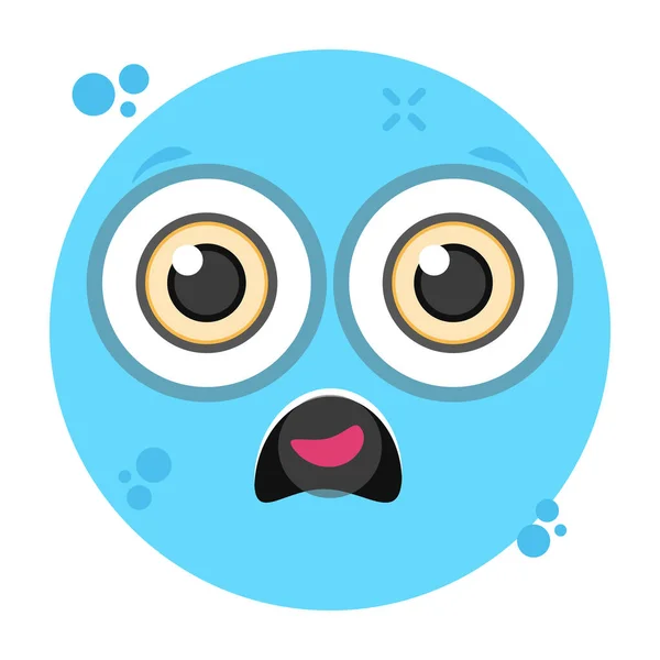Plochý Vektorový Design Udivené Emoji Emotikon Plochém Stylu — Stockový vektor