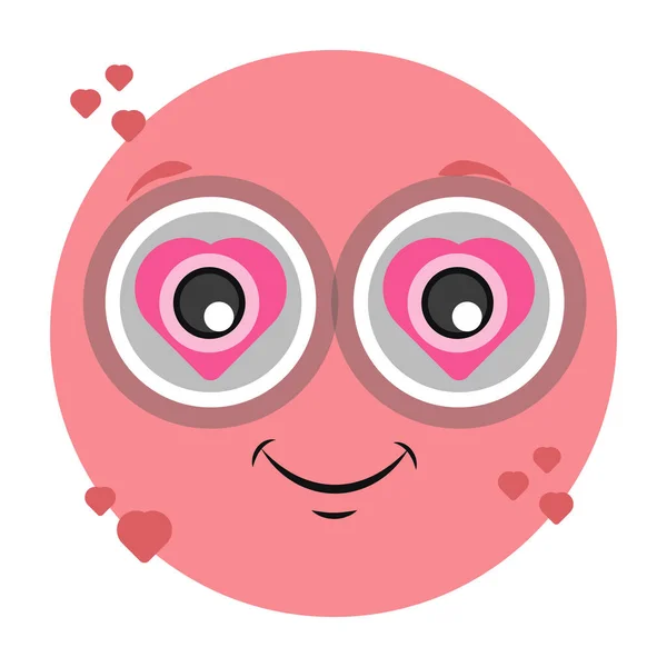 Sentiment Concept Aimé Dans Emoticon Icône Emoji Aimé — Image vectorielle