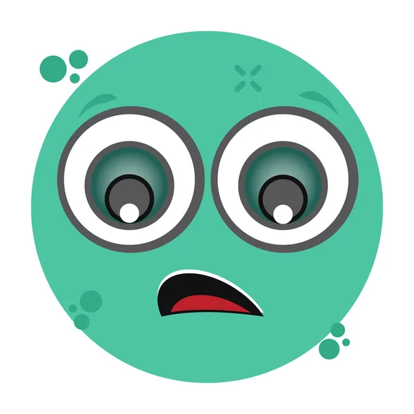 Fetching Vector Diseño Emoji Miedo Emotag — Vector de stock