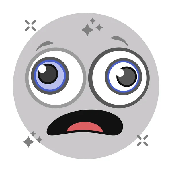 Emoji Triste Emotagem Chateada Estilo Plano — Vetor de Stock