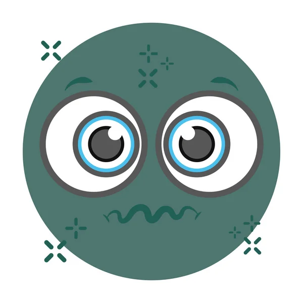 Διάνυσμα Έκφρασης Προσώπου Μπερδεμένο Emoji — Διανυσματικό Αρχείο
