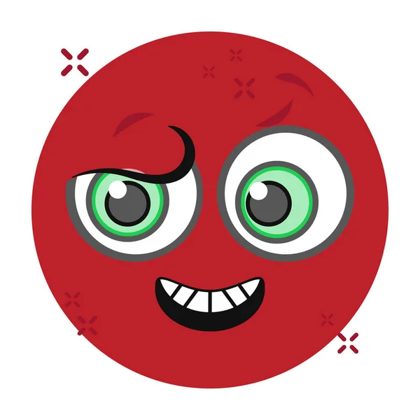 Devil Emoji Płaska Ikona Projektowania Aplikacji Mobilnych Projektów Reklamowych — Wektor stockowy