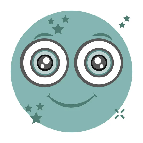 Design Lächelnder Gesichter Emojis Editierbares Icon Design — Stockvektor