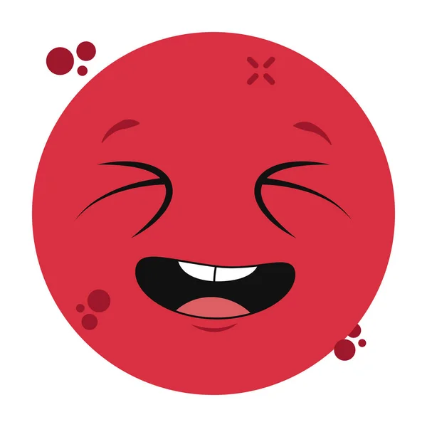 Schmollendes Gesicht Wütendes Emoji — Stockvektor