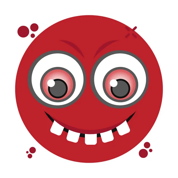 Διαπόσταση Δοντιών Emoticon Επίπεδη Εικόνα Των Δοντιών Από Emoji Στο — Διανυσματικό Αρχείο