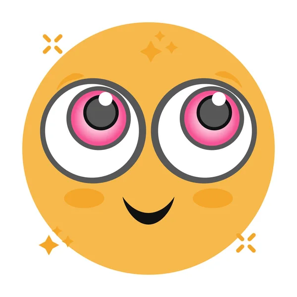 Happy Emoji Vecteur Icône Dans Style Plat — Image vectorielle