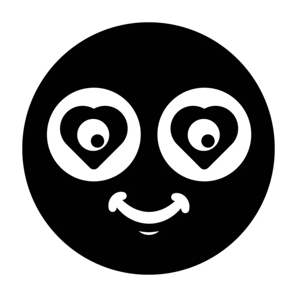 Sentiment Concept Aimé Dans Emoticon Icône Emoji Aimé — Image vectorielle