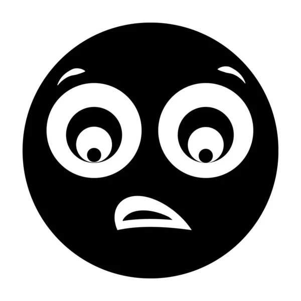 Fetching Vetor Design Emoji Temeroso Emotag — Vetor de Stock