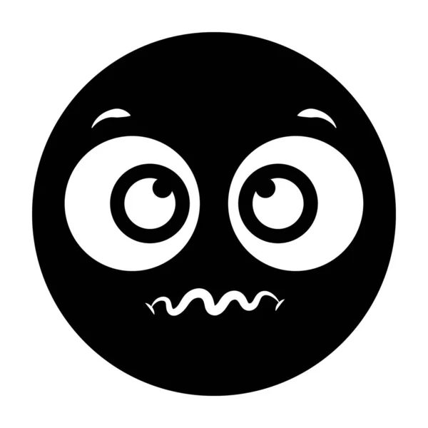 Vector Expresión Facial Emoji Confundido — Vector de stock