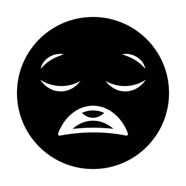 Modern Düz Tarzda Rahatlamış Yüz Emojisi — Stok Vektör