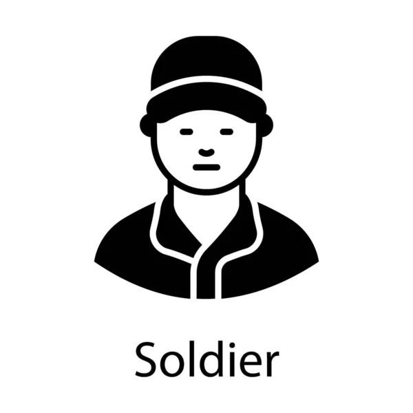 Platte Pictogram Ontwerp Van Soldaat Commando — Stockvector