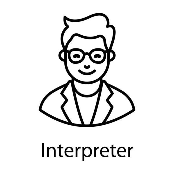 인터프리터 디자인 번역기 — 스톡 벡터