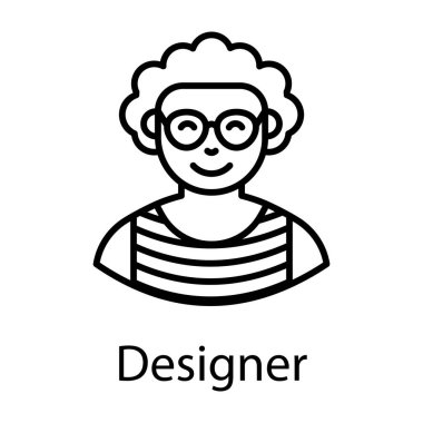 Gözlüklü adam, tasarım vektör biçimi 