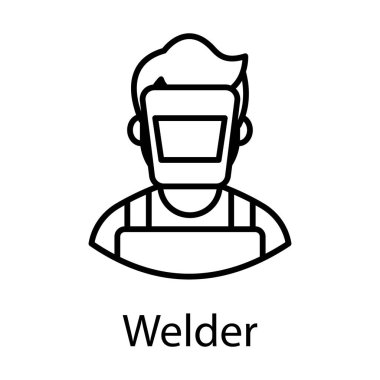 Düz dizaynlı kaynakçının simgesi