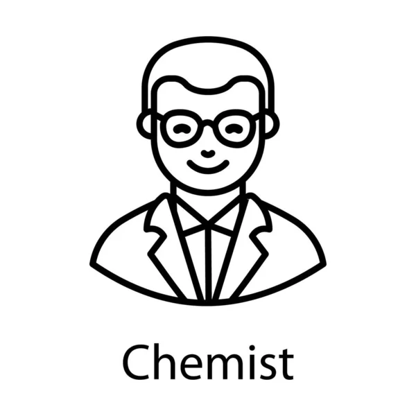 Фармацевтическая Икона Плоском Дизайне Векторный Стиль Химика — стоковый вектор