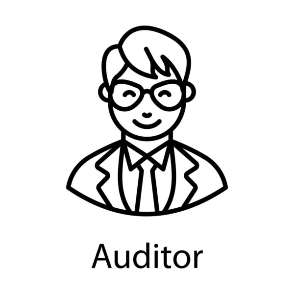 Vlakke Vector Ontwerp Van Auditor Bankier — Stockvector