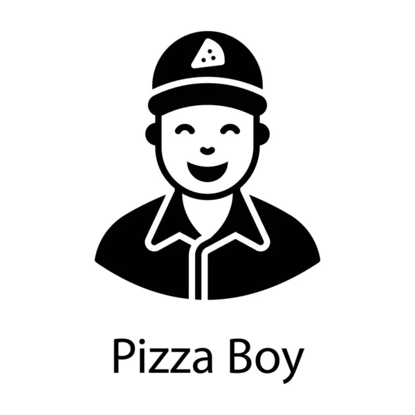 Een Persoon Die Bezorgdiensten Verleent Pizzabezorger — Stockvector