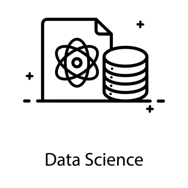 Atom Szimbólum Adatbázis Állvány Ikon Adattudomány — Stock Vector