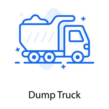 Kum, kaya gibi atıkları taşımak veya taşımak için çöp kamyonu 