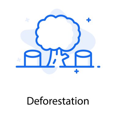 Ağaçların kesilmesi, ormanların yok edilmesi kavramı simgesi