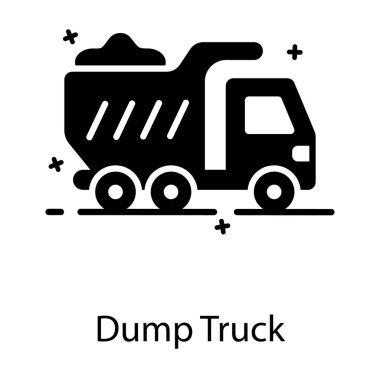 Kum, kaya gibi atıkları taşımak veya taşımak için çöp kamyonu 