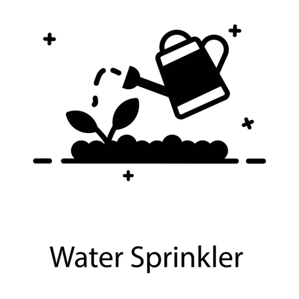 Ein Bewässerungssystem Eine Sprinkleranlage Flachen Symbol — Stockvektor